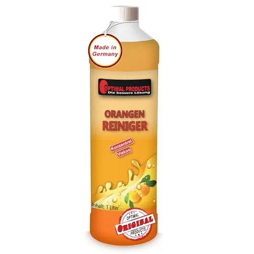 Orangenreiniger | Konzentrat | intensiver Orangenduft | Reinigungsmittel - Universalreiniger | als Glasreiniger, WC Reiniger, Badreiniger, Küchenreiniger | mit extrem hoher Fettlösekraft ! 1 Liter