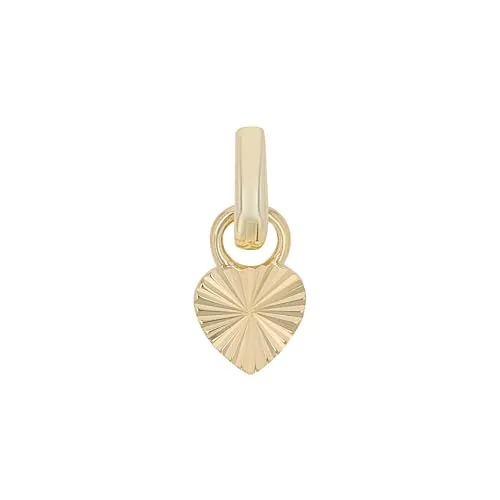 Amor Charm 925 Sterling Silber Damen Charms, 1,5 cm, Gold, Herz, Kommt in Schmuck Geschenk Box, 2038473