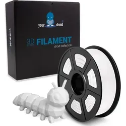 yourDroid PLA PLUS Filament Weiss 1.75mm 1kg