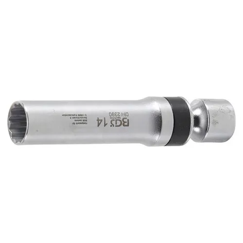 BGS-2390 Zündkerzen Gelenkeinsatz, 14 mm, 12-kant mit Haltefeder