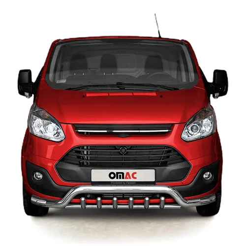 Frontschutzbügel für Ford Transit Custom 2012-2018 - Robuster Stahl ABE Silber - Hochwertiger Frontschutzbügel aus rostfreiem Edelstahl, ideal für den täglichen Einsatz. Schützt effektiv die Karosserie und verleiht Ihrem Fahrzeug einen markanten Look.