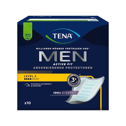 Tena Men Active Fit Einlagen 10 Stück Inkontinenz Level 2 Protektoren