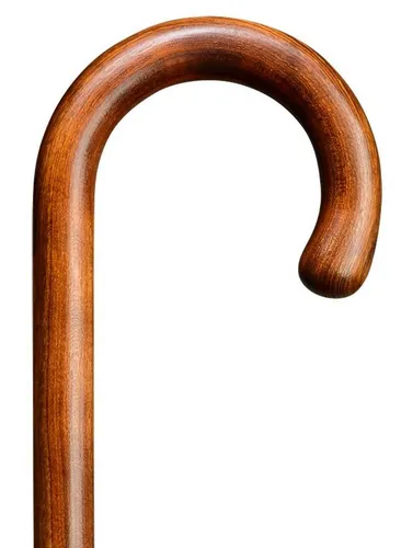 Stockshop Gehstock Gehstock Wanderstock KIRSCHE,Rundhakengriff gebogen+Stock echtes Kirsc