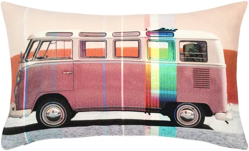 PAD Kissenhülle Holiday Bulli Rose (35x60cm) - Stilvolle Kissenhülle für ein modernes Zuhause, mit einzigartigem Bulli-Design und hochwertiger Verarbeitung aus europäischen Handwerksbetrieben.