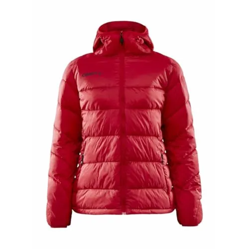 Craft Isolations-Daunenjacke Core Explore Isolate - Damen, Größe M - Rot - Funktionsjacke mit Wärmepolsterung aus Recyclingpolyester und ungestepptem Einsatz für individuelles Branding, ideal für Outdoor-Aktivitäten bei kaltem Wetter.