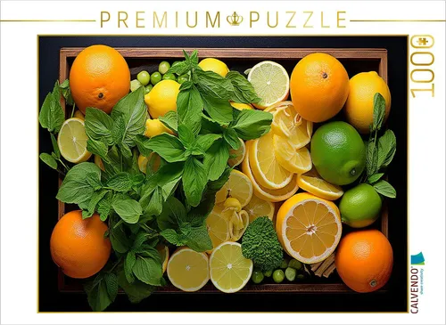 CALVENDO Puzzle Zitrusfrüchte Dekoration 1000 Teile - Hochwertiges Puzzle mit 1000 Teilen in der Größe 64x48 cm. Das lebendige Motiv von Zitrusfrüchten sorgt für abwechslungsreichen Puzzlespaß und ist ideal als Geschenk für die ganze Familie. Perfekt für kreative Stunden!