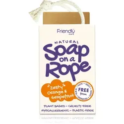 Friendly Soap Soap on a Rope Orange & Grapefruit Naturseife mit Band 95 g