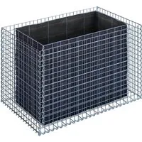 Gabiona Gabionen-Hochbeet eckig 80 cm x 130 cm x 80 cm – Hochwertige Gartenlösung - Einfassungen, Stufen & Mauersysteme – Robustes Hochbeet mit galvanisiertem Draht, ideal für kreative Füllungen und einfachen Aufbau ohne Werkzeug.
