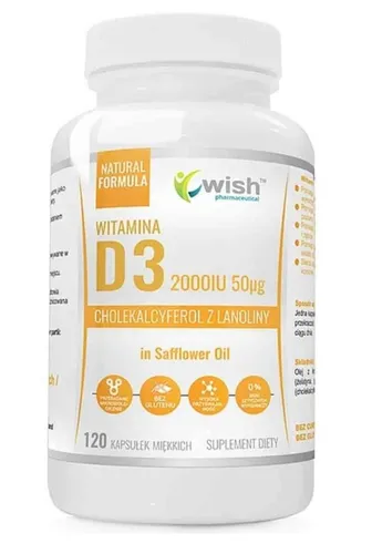 Wish Witamina D3 2000IU 120 kapsułek