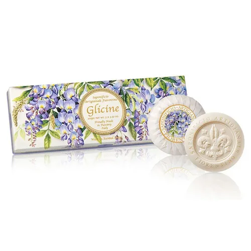 Saponificio Artigianale Fiorentino Glicine - Glyzinien Seifen Box 3x 100 g