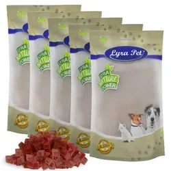 Lyra Pet® Entenbrustwürfel 5 kg - Hundefutter - Fettarmer, leicht verdaulicher Snack für Hunde aller Altersstufen, ideal als Trainingsbelohnung und in praktischer wiederverschließbarer Verpackung.