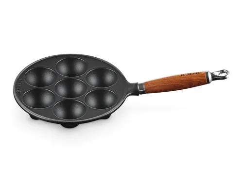 LE CREUSET Bratpfanne Pförtchenpfanne, Gusseisen in schwarz von Le Creuset