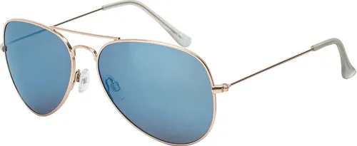 Sonnen Brille Designer Piloten Damen Herren Sonnenbrille mit Kunstoffrahmen 30575 Blau Verspiegelt