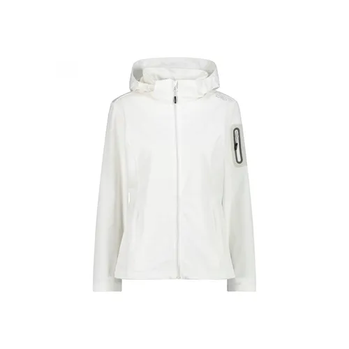 CAMPAGNOLO Funktionsjacke WOMAN JACKET ZIP HOOD - Weiß 42 - Funktionsjacke für Damen, mit praktischer Kapuze und atmungsaktivem Material, perfekt für Outdoor-Aktivitäten.