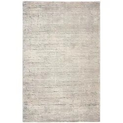 Moderner Kurzflor Teppich 195 x 290 cm in Hellgrau in silber von Tesso Living