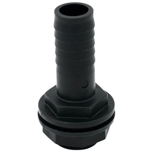 BT-AX Tankdurchführung Kunststoff G1 x 25mm Schlauchanschluss | Regentonnen Verschraubung mit Dichtung | IBC Zubehör & Wassertank Anschluss