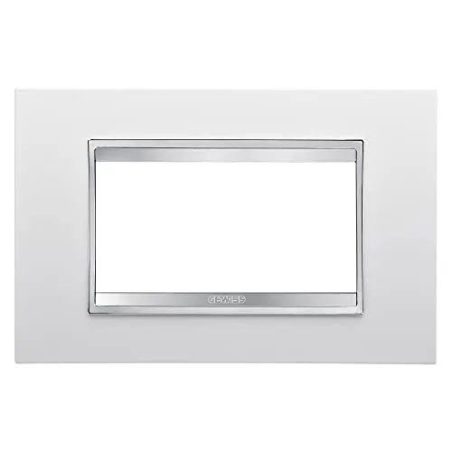 Gewiss GW16204TB Chorus Lux Plaque, weiß, 4