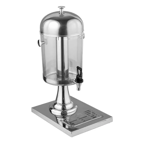 GastroHero Saftspender ECO 8L - Getränkebehälter aus hochwertigem Edelstahl mit festklemmbarem Druckmechanismus, ideal für Gastronomie und Veranstaltungen, einfach zu reinigen und kühlbar mit Crushed-Ice.