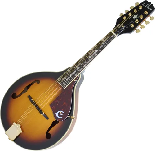 Epiphone MM-30 Bluegrass Mandoline in Antique Sunburst - Mandoline in stilvollem Sunburst-Finish, ideal für Bluegrass und Folk, bietet hervorragenden Klang und Spielkomfort.