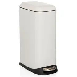 hjh OFFICE Mülleimer 20L - Treteimer mit Softclose Deckel - Haushaltszubehör mit benutzerfreundlichem Tretmechanismus und geräuschlosem Softclose-Deckel. Der 20L Mülleimer aus pulverbeschichtetem Stahl hält unangenehme Gerüche sicher im Inneren.