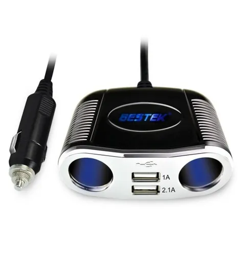 Double USB 3.1 A Ladegerät und Double Cigarette Lighter Sockel