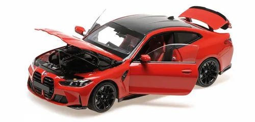 Minichamps 110020140 BMW M4 2024 RED METALLIC 1:18 Standmodell - Detailgetreues 1:18 Standmodell des BMW M4 2024 in rotem Metallic-Finish, ideal für Sammler und als dekoratives Element.