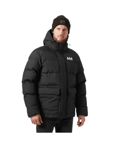 Helly Hansen Winterjacke Nordic Puffy Schwarz Herren XL - Mollig warme Herrenjacke für den Alltag, ideal für kalte Monate. Mit verstellbarer Kapuze und Rippbündchen für optimalen Sitz und Schutz. Praktische Einschubtaschen mit Druckknopfverschluss.