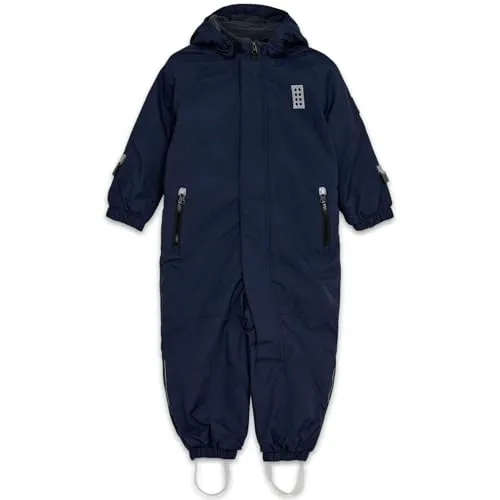 LEGO Kid's Julian 711 Overall für Jungen, Gr. 86 - Blauer Schnee- & Regenoverall für Kinder, isolierend, wind- und wasserdicht mit Kapuze - ideal für kalte Tage im Freien.