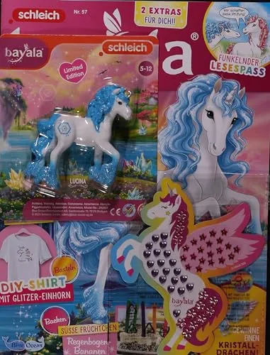 bayala Schleich Magazin 55/2025 – Extra: Regenbogen-Pagasus Celia & Einhorn-Lineal