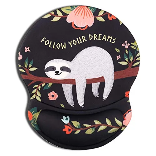 AOKSUNOVA Mauspad mit Gelkissen Mousepad Gel Ergonomisches Mauspad mit Handauflage Handgelenkauflage