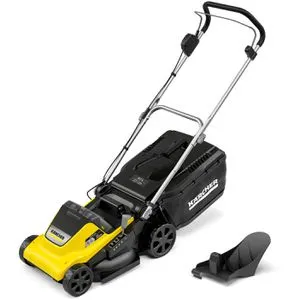 Kärcher Rasenmäher LMO 4-18 Dual, Akku 37cm - Benzinrasenmäher mit 2x18V Leistung, Mulchfunktion und 40L Grasfangkorb. Ideal für effizientes Mähen und einfache Handhabung dank klappbarem Holm.