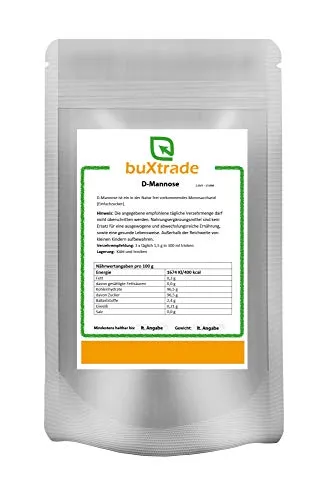 D-Mannose | Nahrungsergänzungmittel | Buxtrade | naturbelassen | Vegan | 500g