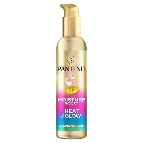Pantene Pro-V Moisture Boost HEAT & GLOW Leave-In Creme - HAIRSTYLING DAMEN, schützend gegen Luftfeuchtigkeit und Frizz mit hitzeaktivierter Pro-V Formel für strahlendes, gesundes Haar.