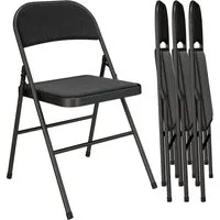 HOMCOM 4er-Set Klappstühle mit Kissen