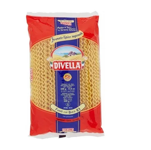 Pasta Divella 100% Italienisch N° 83 Fusilli col buco 500 gr