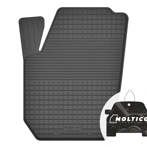 moto-MOLTICO Fahrer Gummimatten Auto, 1-teiliges Set, Allwetter Gummi Fußmatten mit Rand, Antirutsch & Wasserfest Autoteppiche - passend für Citroen DS3 2009-2018