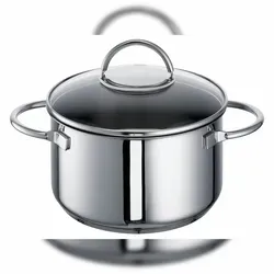 Rohe Germany Fleischtopf Ravenna, 20 cm - Kochtopf aus hochwertigem rostfreien Edelstahl mit energiesparendem Aluminium-Kapselboden, ideal für Induktion und alle Herdarten.