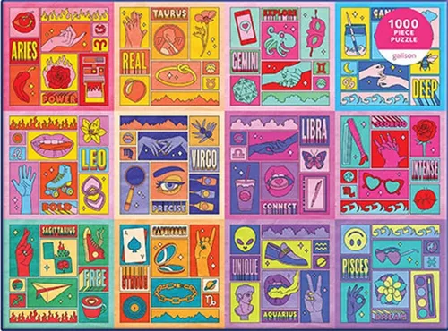 Chronicle Books Puzzle Funky Sternzeichen, Puzzleteile