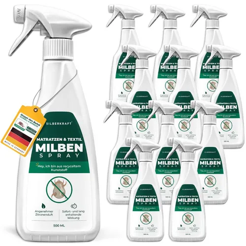 SILBERKRAFT Milbenspray für Matratzen & Textil