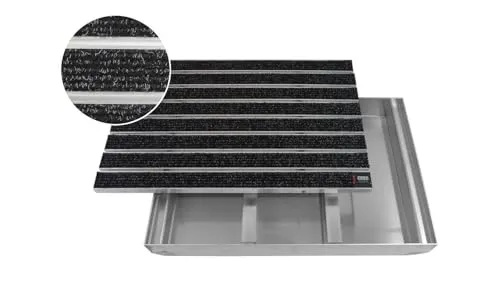 Produktbild EMCO Eingangsmatte DIPLOMAT Large Rips anthrazit mit ALU Bodenwanne