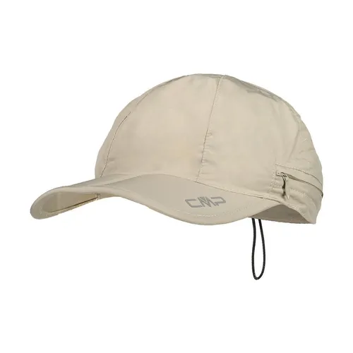 CMP Damen UPF Cap mit Nackenschutz, beige - Basecaps mit abnehmbarem Nackenschutz, ideal für Wanderungen an heißen Tagen und schützt vor UV-Strahlen.
