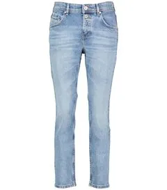 Marc O'Polo Damen Boyfriend Jeanshose mit Stretch, Blau - Jeans für Damen im Boyfriend Fit: Sportliche Eleganz und hoher Tragekomfort durch 98% Bio-Baumwolle und Stretch-Anteil. Perfekt für jeden Anlass, von Büro bis Freizeit.