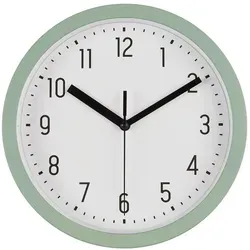 LS-LebenStil Wanduhr IB Laursen Nostalgische Metall Küchenuhr Grün 20cm Vintage Bürouhr (Schlafzimmer Flur Büro Küche Wohnzimmer leise mit großen Ziffern) grün 20 cm