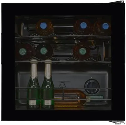 Exquisit WS1-12-GTE-030G Stand Weinkühlschrank - Weinkühlschrank für 14 Flaschen, mit wechselbarem Türanschlag und präziser Temperatureinstellung, ideal für Weinliebhaber.
