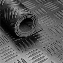 Jet-Line Stufenmatte Gummimatte 120 cm breit schwarz Bodenmatte Hammers schwarz 100 cm x 450 cm