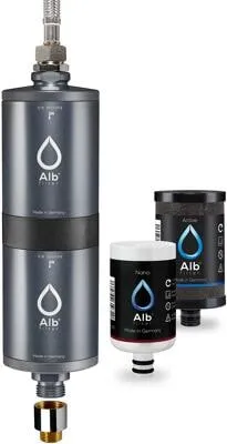 ALB Filter Mobil inkl. GEKA Anschluss-Set FUSION Titan + Koffer - Campingzubehör mit trinkwasserkonformen Anschlüssen und innovativer FUSION Kartusche für umfassende Wasserfiltration – ideal für sicheres Wasser aus verschiedenen Quellen weltweit.