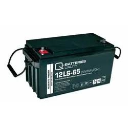 Q-Batteries 12LS-65 | 12V 65Ah AGM Blei-Vlies-Akku - Batterien & Akkus, wartungsfreier AGM-Akku mit VdS-Zulassung für zuverlässige Energieversorgung in Sicherheits- und Notstromsystemen.