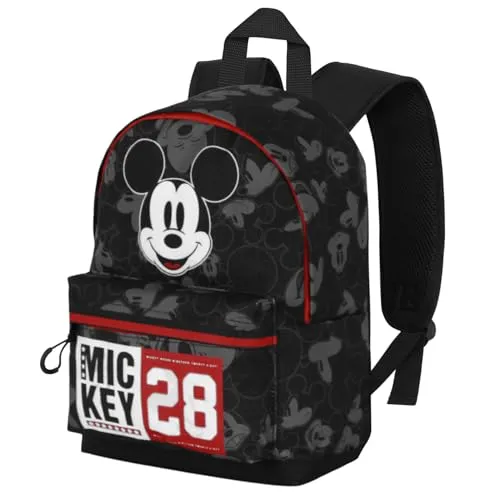 Disney Micky Maus Year-Kleiner FAN HS Rucksack - Tagesrucksäcke mit strapazierfähigem Ripstop-Material, flüssigkeitsabweisend und ideal für den Alltag. Verstellbare Schultergurte sorgen für hohen Tragekomfort.