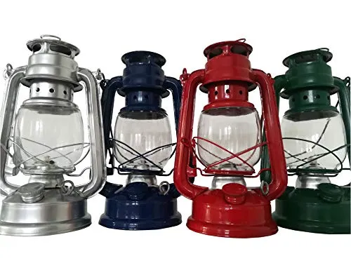 Campfrei Petroleum Sturmlampe 4 24 cm inkl. 1x Docht Laterne Lampe Camping (Grün)