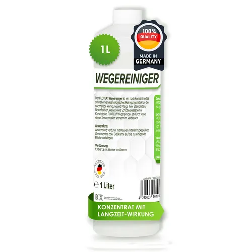 Flotex Wegereiniger Konzentrat, 1L Steinreiniger für Terasse und Pflaster